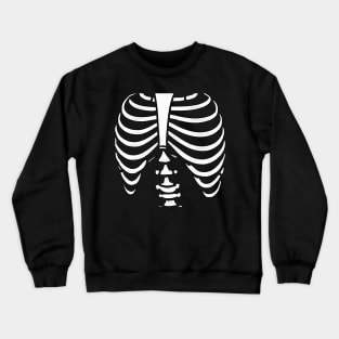Skeleton rib cage chest Halloween costume x-ray design Crewneck Sweatshirt